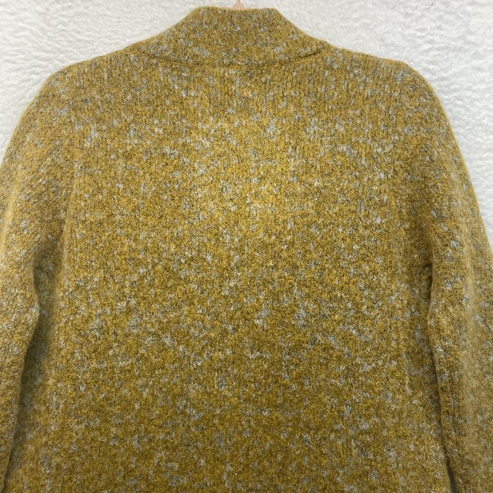 Mia Mai Coat Womens XS Mustard Yellow Boucle Wool Blend Mohair Jacket Italy - Picture 9 of 12